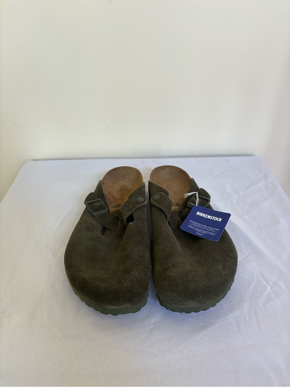 Birkenstock Boston Clogs Suede Thyme Mens sz 13 Eu46 Regular fit New